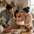 Wooden cake stand for family baking, desserts