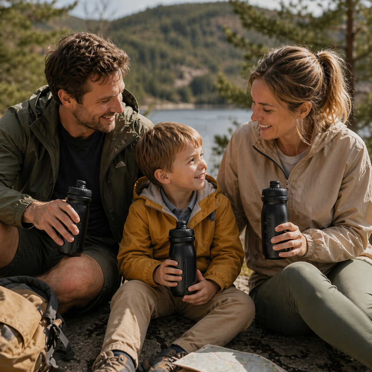 Minimalist Outdoor Water Bottle for Family Adventures