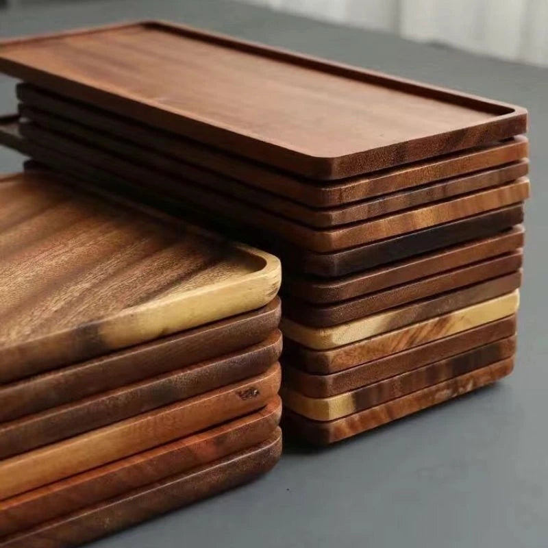 Wooden serving tray for family snacks, fruit, and warm home moments