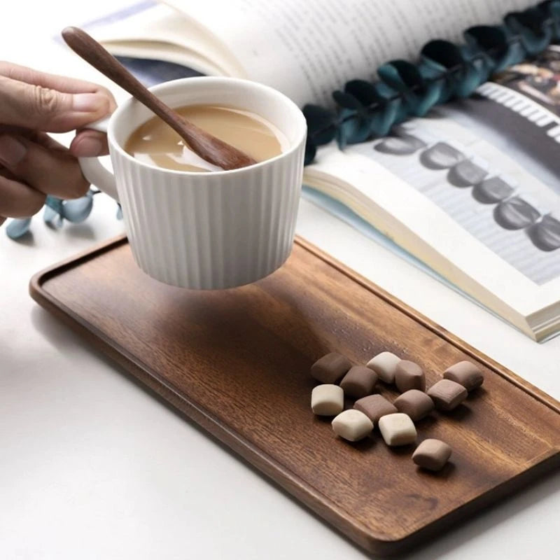Natural wood snack tray for kitchen use, small treats, and family table rituals