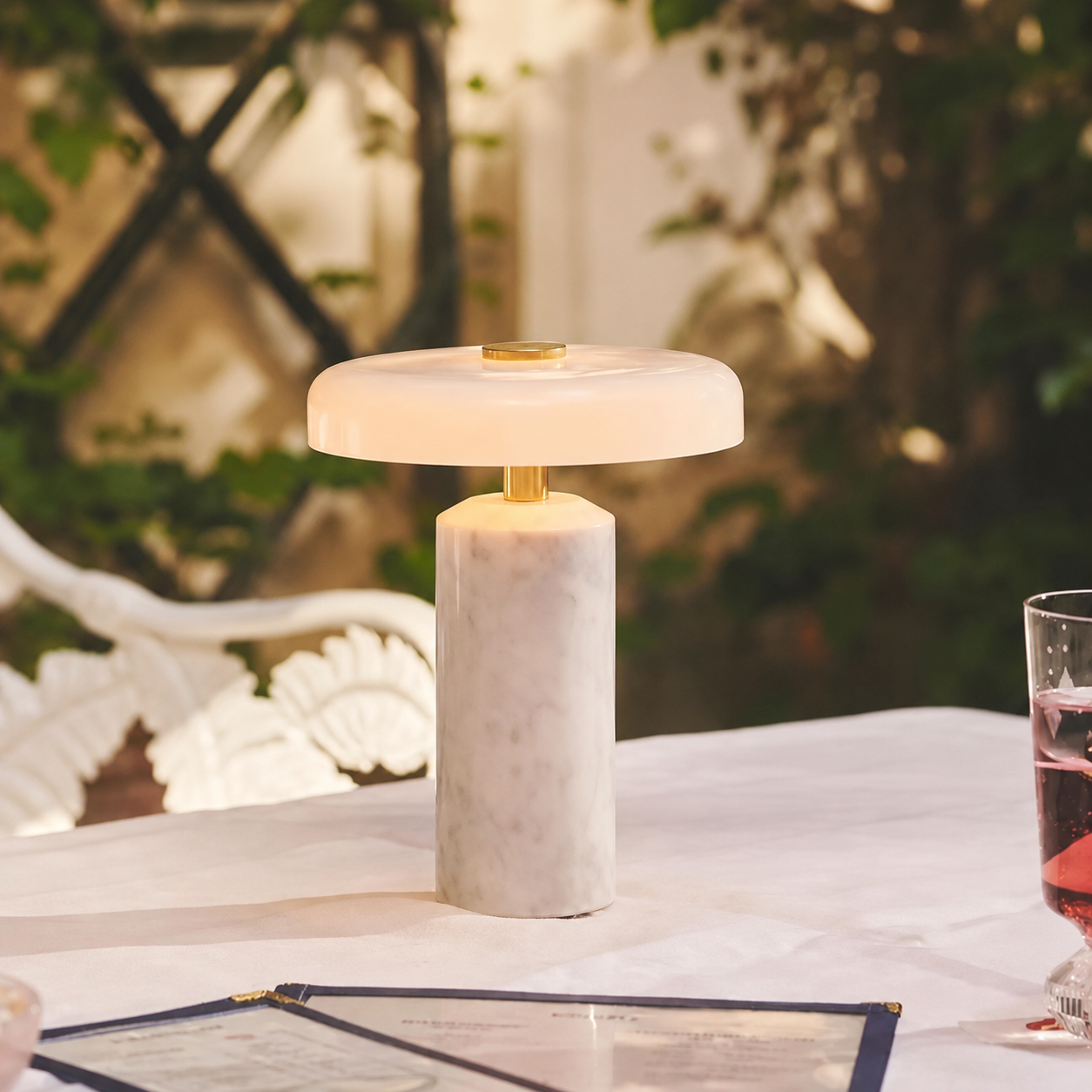 Luxury portable LED table lamp for calm home lighting and reading corners