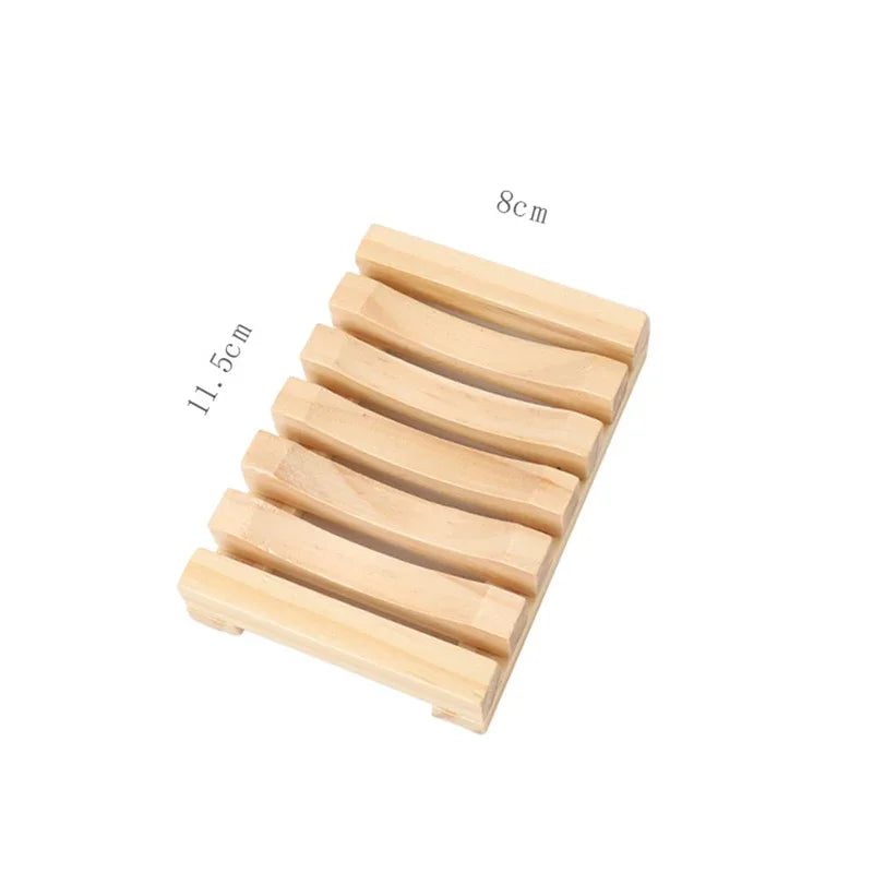 Natural bamboo soap tray for calm home bathroom organization