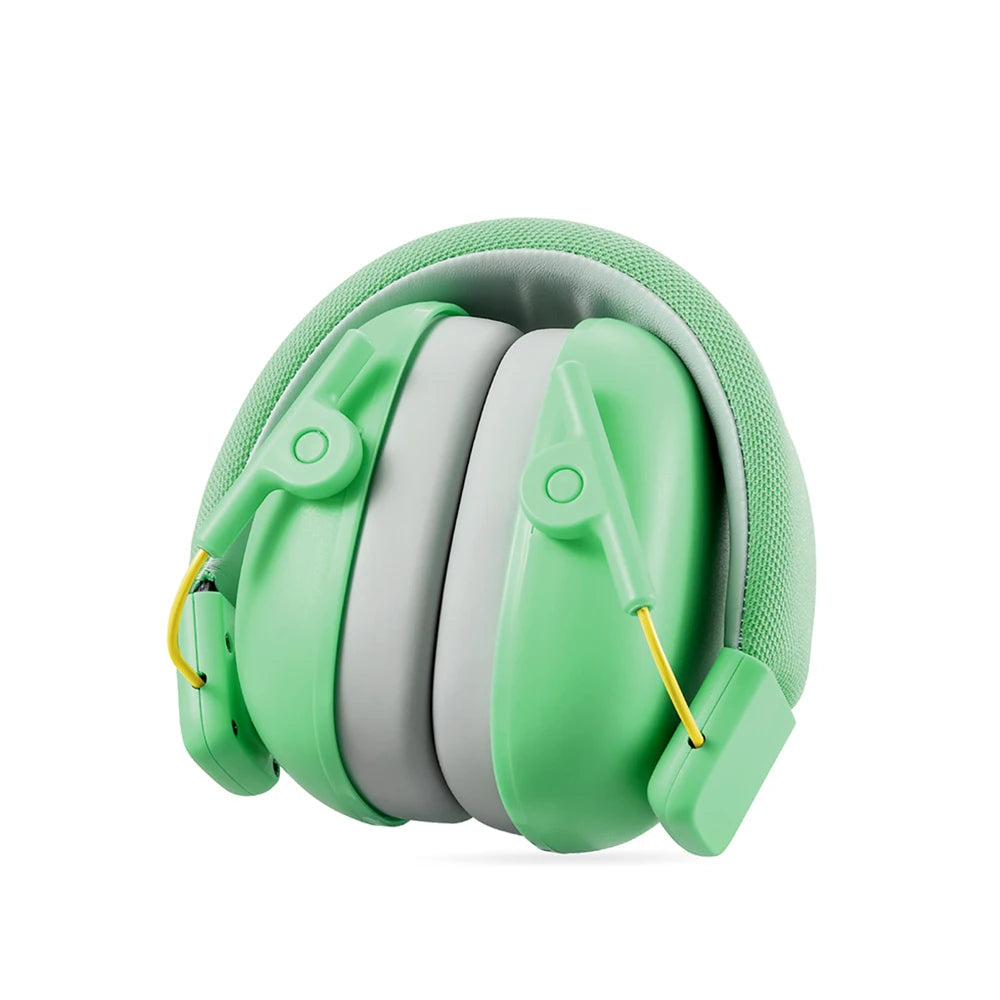 Green quiet earmuffs for kids in overstimulating moments