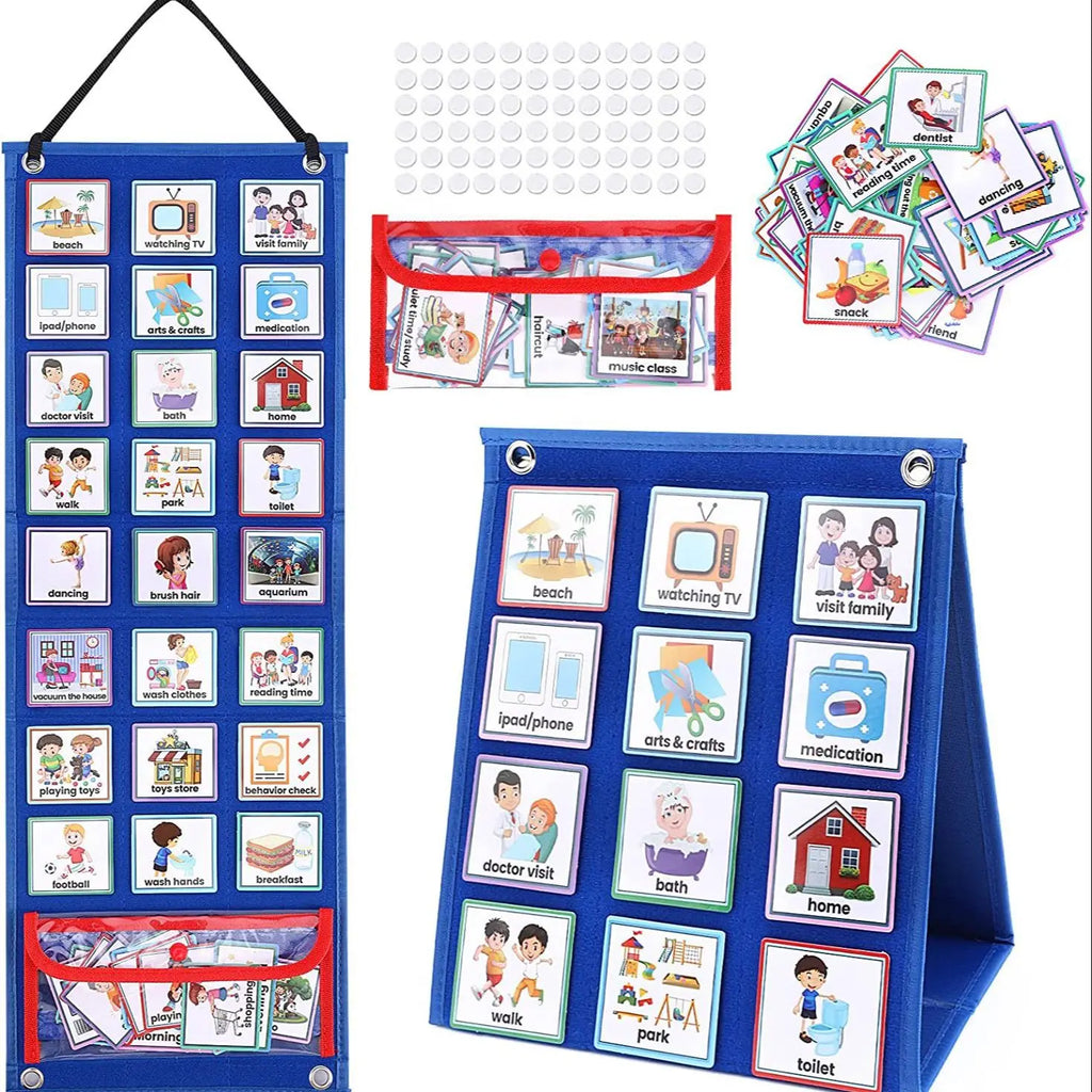 Visual schedule board for kids with routine cards for calmer choices and daily transitions