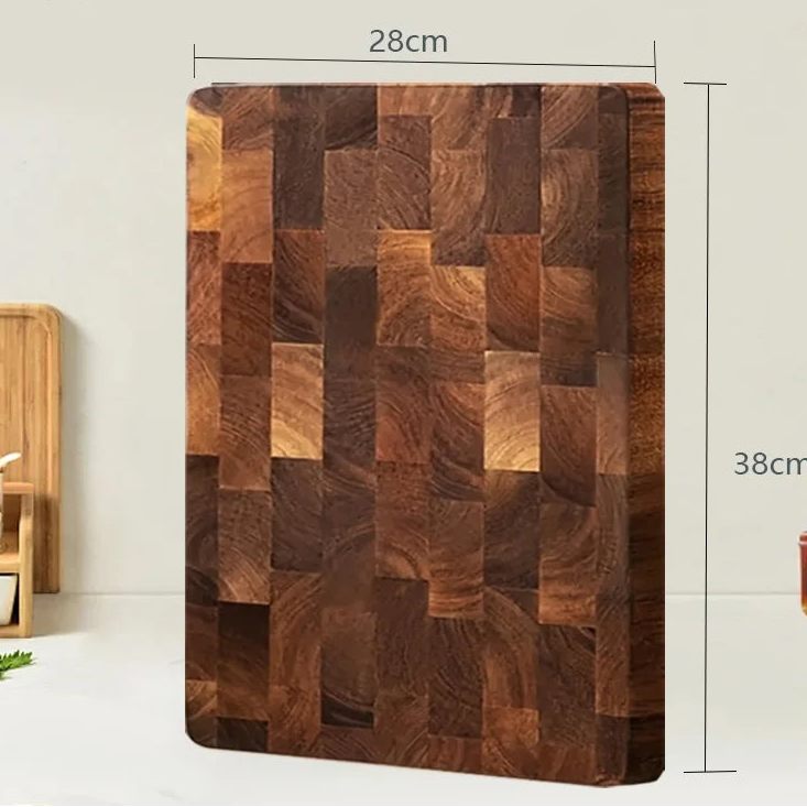 Natural acacia wooden board for family kitchen accessories and serving rituals