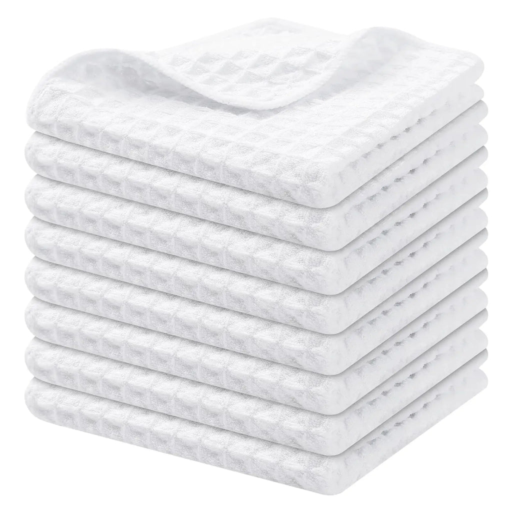 Absorbent kitchen cleaning towels with soft microfiber texture for daily home use