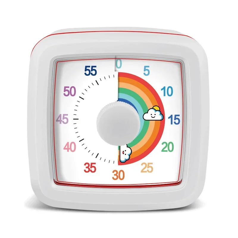 White visual timer for calmer routines and smoother transitions