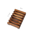 Bamboo soap tray for calm home bathroom organization