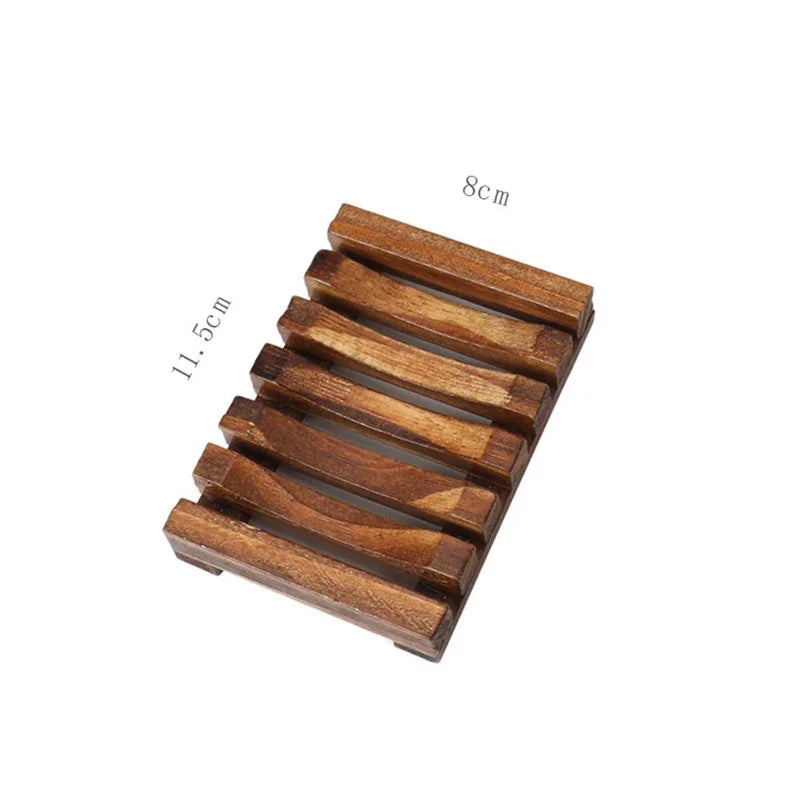 Bamboo soap tray for calm home bathroom organization