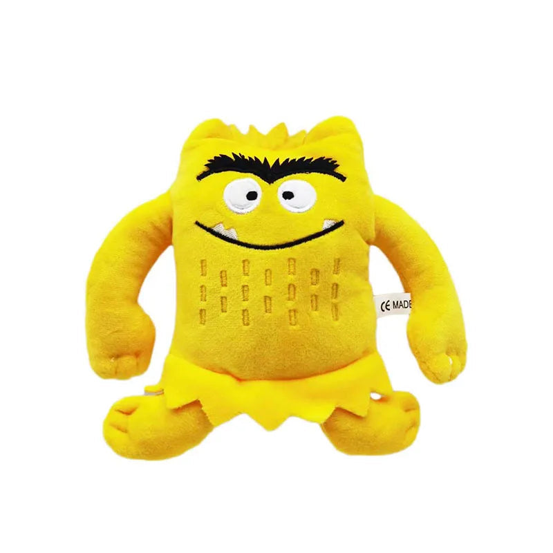 Yellow feelings monster plush toy for emotional check-ins