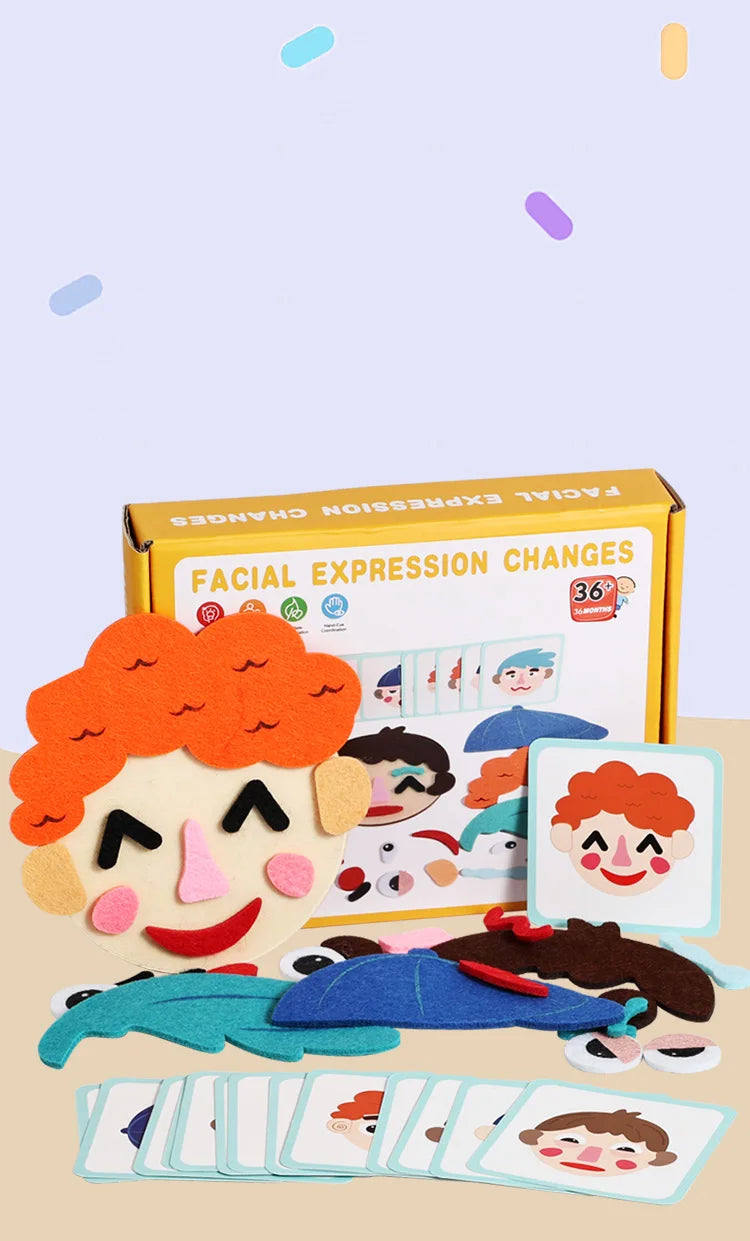 Hands-on feelings face game for naming emotions