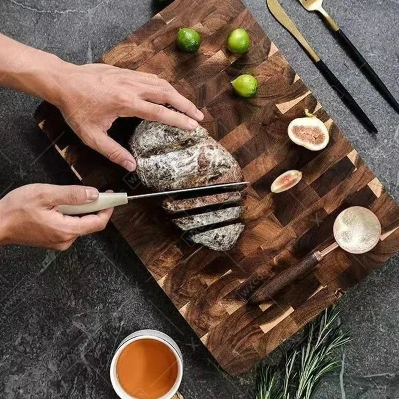Solid wood cutting board for family cooking together and calm kitchen moments