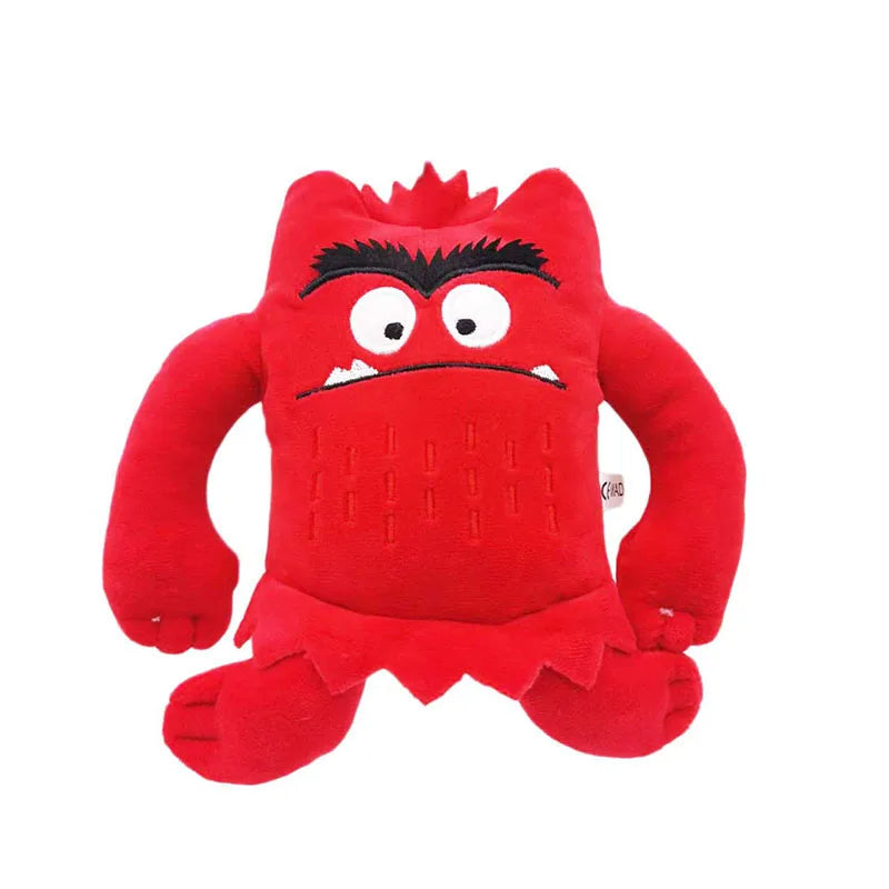 Gray feelings monster plush toy for emotional check-ins