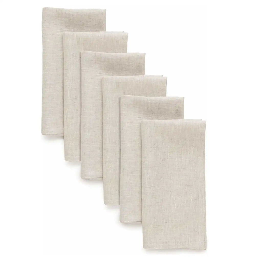 Soft beige linen dinner napkins for elegant table decor and calm everyday dining