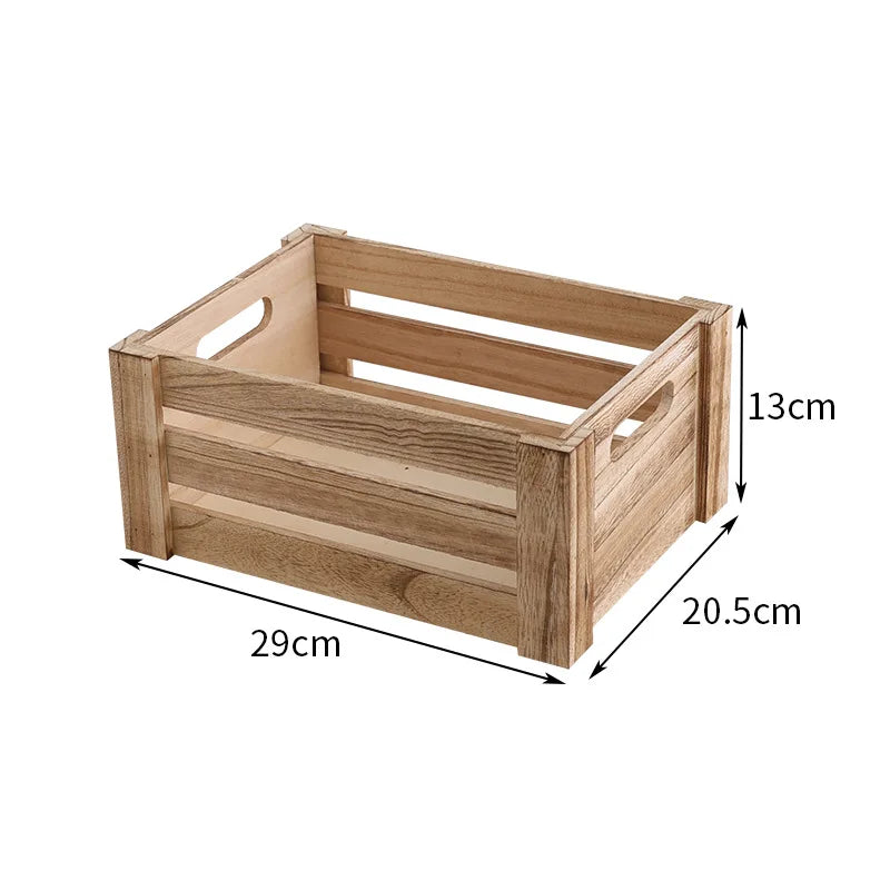 Calm home organization with wooden crates and family-friendly interior design