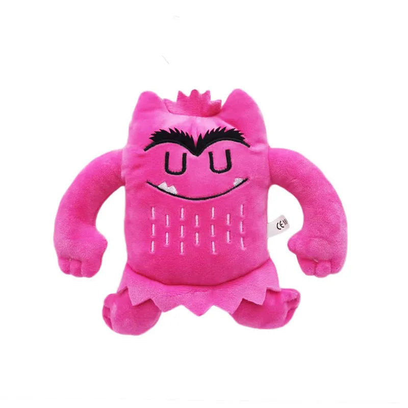 Pink feelings monster plush toy for emotional check-ins