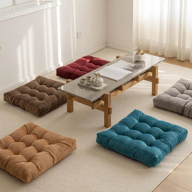 Floor cushion for calm corners and family reading time at home