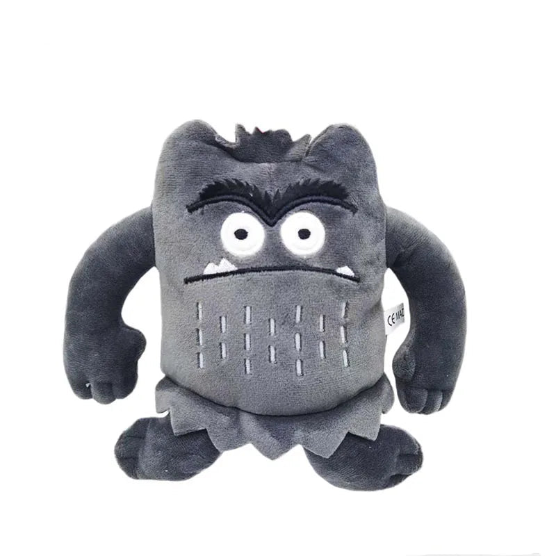 Gray feelings monster plush toy for emotional check-ins