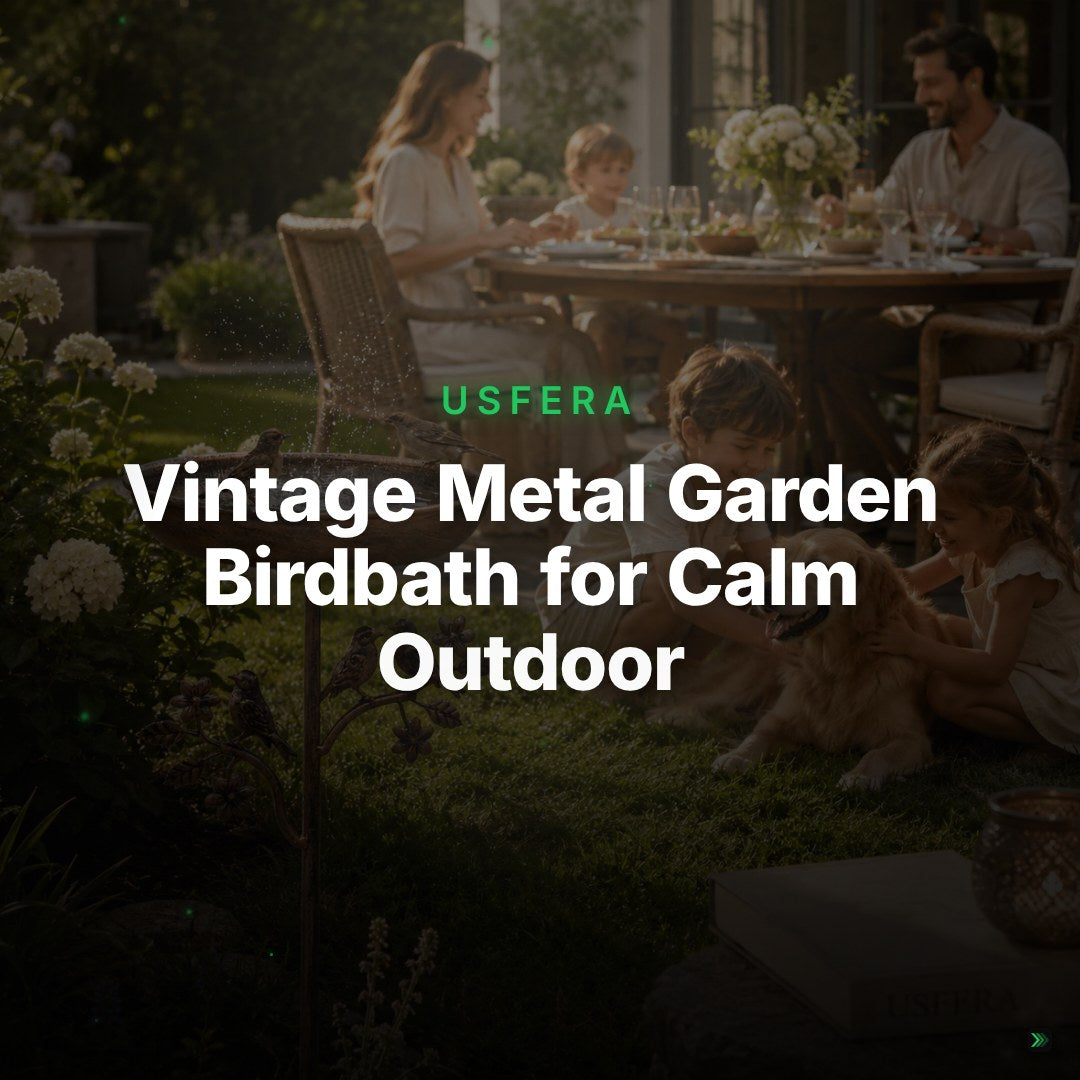 Vintage Metal Garden Birdbath for Calm Outdoor Living – Clean Showcase