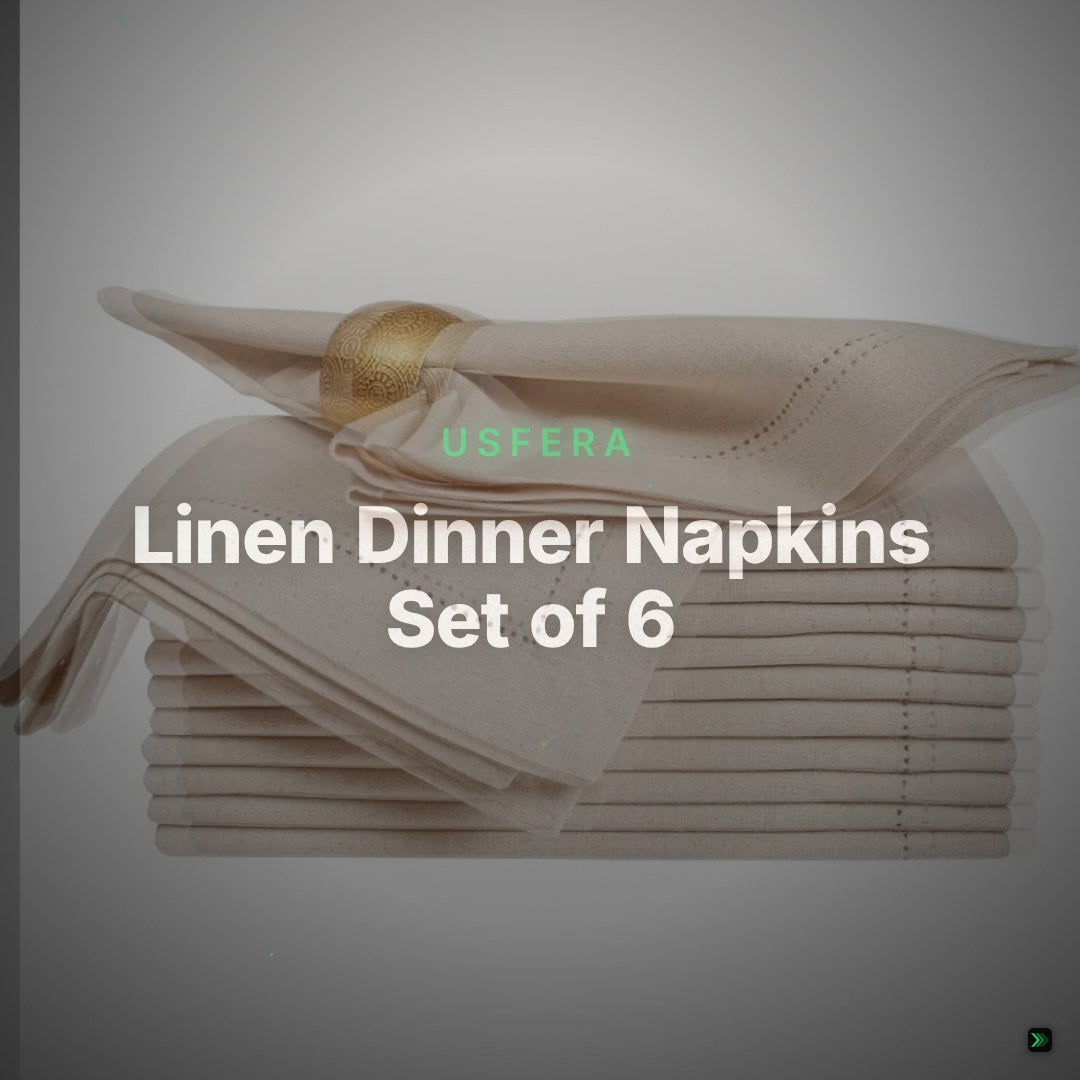 Linen Dinner Napkins Set of 6 | Soft, Washable & Elegant – Clean Showcase